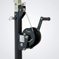 Support de scène pliable en aluminium robuste de 4 m, capacité de charge 80 kg, avec manivelle pour éclairage de scène