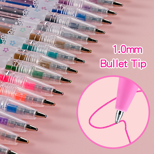 Stylos gel multi-effets à pointe bille de 1,0 mm, 24/36/48 couleurs, vente en gros |   Encre scintillante et métallisée pour papeterie et loisirs créatifs en gros - Product Image 4