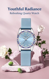 REWARD RD232013L Reloj de Cuarzo Elegante para Dama con Esfera con Incrustaciones de Zirconio, Correa de Silicona, Resistente al Agua, Refinado y Casual - Product Image 3