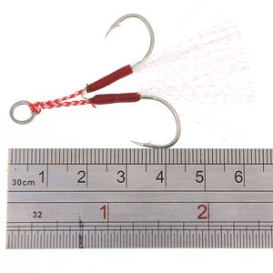 Hameçon double de pêche pour leurres de pêche à pas lent Hameçons d'assistance à la pêche OEM Image lumineuse Hameçons de sport Emballage OPP - Product Image 2