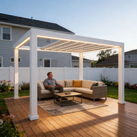 Pergola rétractable élégante en aluminium coulissant pour jardin et cour arrière, directement de l'usine Tingmeihaoting