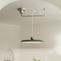 Éclairage décoratif rond rétractable pour lustre d'éclairage de plafond nordique pour salle à manger Led lustres modernes lampes suspendues
