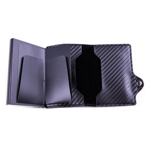 Portafoglio da uomo con supporto per carte di credito in pelle sintetica con tecnologia RFID minimal tascabile - Product Image 5