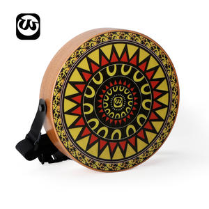 Mini tambor Cajon, <span class=keywords><strong>Bongo</strong></span> Mer, viaje, caja de percusión, roscado a mano, redondo pequeño portátil, estilo étnico - Product Image 5