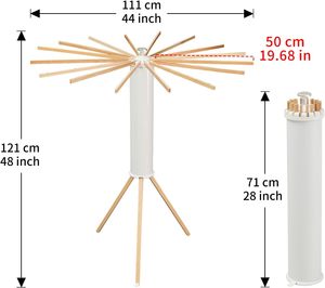 Porte-vêtements pliant sur pied en bois pour séchage de linge, modèle 2025, vente en gros - Product Image 6
