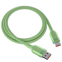 Câble de données de chargeur de téléphone en silicone Charge rapide 6A USB a à Type C avec veste en nylon compatible avec ordinateur et écouteurs