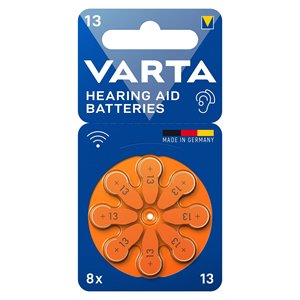 Batterie Zinco aria HEARING AID 13 Arancio (8pz) 24606 101 418 - Product Image 2
