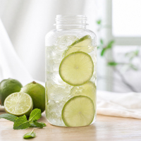 Botella de Agua de Boca Ancha de 1000 ml, Botellas de Plástico de 32 oz con Tapas para Senderismo, Gimnasio, Trabajo, Viajes, Sin BPA, Bajo MOQ, Botella Transparente de Tritán