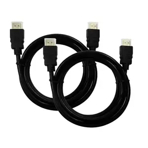 Kabel HDMI Video Pria, berlapis emas 1080P kabel HDMI 4k Zoom mendukung suara HDTV kustom 0.5m 1m 1.5m 2m 3m 5m 10m 12m 15m 20m HDMI