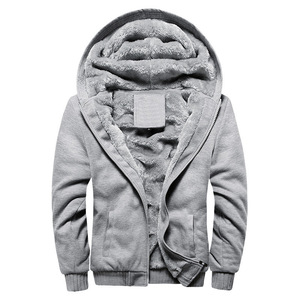 Veste de baseball à capuche en polaire épaisse pour l'hiver Manteau <span class=keywords><strong>Cardigan</strong></span> pour homme - Product Image 6