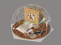 Dôme géodésique transparent rond Igloo Domo House pour glamping, hôtel de luxe en plein air avec salle de bain