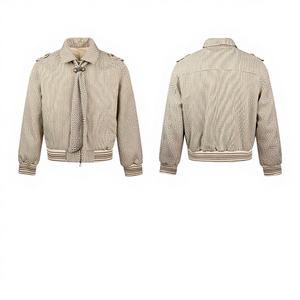 Men's Vintage Check Short Lapel Jacket with Design Details Trendy <strong>Old</strong> Money Style Loose Casual Outerwear for Spring and Autumn - Product Image 6