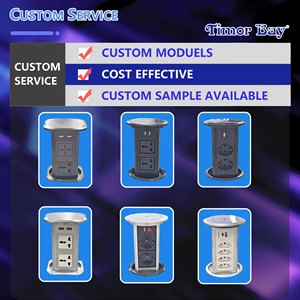 Thông minh điều khiển cảm ứng <span class=keywords><strong>pop</strong></span>-up Ổ cắm điện với USB & sạc không dây | auto-tăng bàn ổ cắm cho văn phòng & nhà bếp - Product Image 2