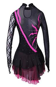 Robe de Patinage artistique <span class=keywords><strong>femme</strong></span>/Fille Patinage Robes noir or Non Elastique Utilisation/Exercice Tenue de Patinage Couleur - Product Image 4