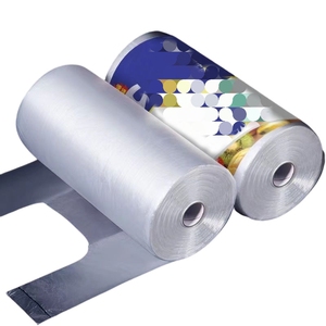 Sacs en filet réutilisables en plastique recyclable pour T-shirts, sacs de courses pour supermarchés en rouleau – Vente chaude - Product Image 6