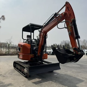 Miniexcavadora de cadenas de 3.5 toneladas con accesorios para maquinaria de construcción de jardines y granjas - Product Image 2