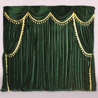 Rideaux de fond en velours de luxe 3m x 3m, panneaux de fond, draperies de scène pour théâtre, mariage, banquet, cérémonie - Personnalisable