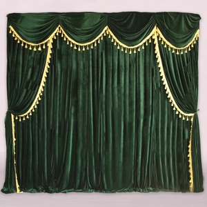 Nhung sang trọng Backdrop rèm cửa 10ft * 10ft tấm nền sân khấu màn cho nhà hát đám cưới tiệc trang trí lễ-Tùy chỉnh - Product Image 2