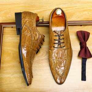 Zapatos de Vestir Formales de Negocios Personalizados de Alta Gama, de Cuero Genuino, Estilo Británico, con Cordones, para Hombre - Product Image 4