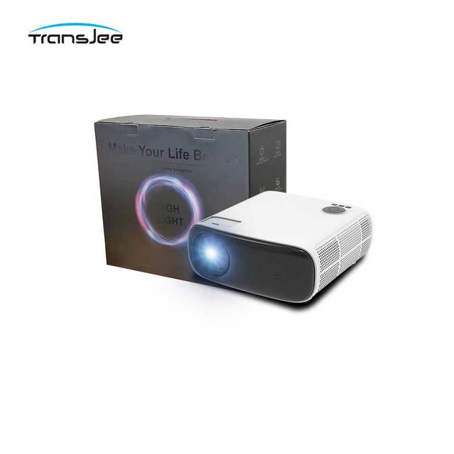 Transjee LED LCD Projector 1080P 800 ANSI Lumens Portable Android 9 Built-in Speakers 4K Supported Home Theater