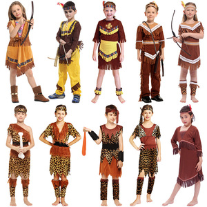 Disfraz de Halloween 2024 para Niños, Disfraz de Salvaje, Leopardo, Tribal Africano, Indio, Fiesta, Carnaval - Product Image 2
