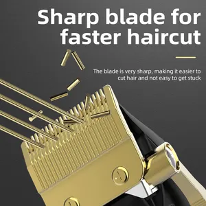 Produk teknologi baru 2024 produk toko tukang cukur kemei pemangkas pengisi daya usb pemotong rambut tanpa kabel dengan 6 kepala pemangkas bagian Gratis