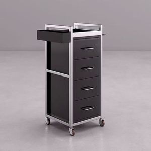 Luxurious Modern Wood Beauty Salon <b>Trolley</b> with <b>4</b>-<b>Wheel</b> Multi-Function Hairdressing Cart Eco-Friendly Storage Holders - Product Image 3