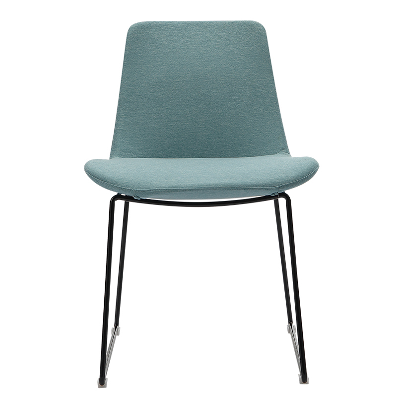 Low back fabric or leather high quality china office reception visitor waiting chair without armrest furniture
