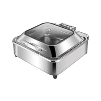 Hotel-Restaurant Edelstahl-Chafing Dish Große Kapazität 6L Buffet-Speisenwärmer für Partys Feiertagsveranstaltungen Kirchenveranstaltungen
