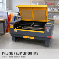 Découpeuse laser CO2 à refroidissement par air KSOAR 300W pour cadre photo, bois, contreplaqué, pierre, verre, machine de découpe CNC 1300x900mm