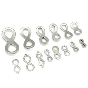 Cierre de Acero Inoxidable en Forma de Ocho para Fabricación de Pulseras, Tamaños Variados, Acabado Liso, Componente de Hebilla para Joyería - Product Image 1