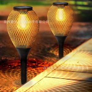Solar Garden <b>Light</b> Iron <b>Wire</b> Mesh <b>LED</b> Outdoor Stake Lamp Water Resistant Portable 2 Year Warranty - Product Image 2