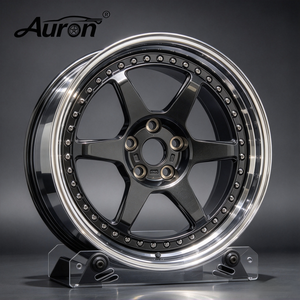 ล้อแม็กซ์อะลูมิเนียมอัลลอย Auron ขนาด 5.5x17 สีดำเงา ขอบขัดเงา 5 ก้าน แบบชิ้นเดียว สำหรับรถยนต์นั่งส่วนบุคคล ปรับปรุงรุ่นใหม่ - Product Image 3