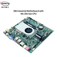 Mini ITX Intel Haswell Generasi ke-4 & ke-5 CPU Onboard I3-5005U I5-5300U 4300U 4500U 4005U DDR3 6COM RS232 Dual Gigabit LAN Motherboard