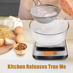 5kg/1g IPX7 방수 주방 전자 저울 베이킹 용 큰 플랫폼 계량 저울이있는 스테인레스 스틸 식품 중량 스케일 - Product Image 3