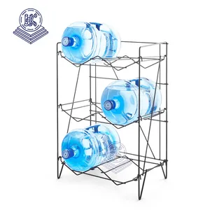 New model 5 gallon water bottle storage shelf rack metal wire storage rack for 15L water bottles water cooler bottles