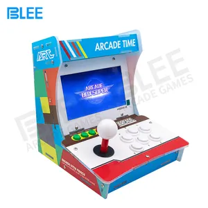 Mesin Konsol Permainan Portabel Mini 7 Inci Akrilik LCD Retro Arcade 1233 In 1 dengan Kotak Permainan 3D Gagang Joystick