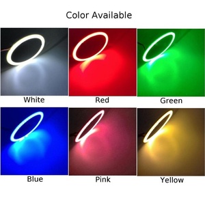130mm <span class=keywords><strong>halo</strong></span> led bianco giallo blu verde rosa rosso COB Angel Eyes <span class=keywords><strong>Halo</strong></span> <span class=keywords><strong>Rings</strong></span> per auto moto Scooter Headlights12V - Product Image 3