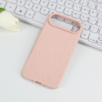 Coque de téléphone écologique biodégradable en paille de blé pour iPhone 17 Air 16E 15 14 Plus 13 12 11 Pro Max Mini, fine, souple, en TPU mat