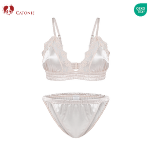 Conjunto de Lencería Femenina de 2 Piezas OEM, Conjunto de Lencería de Encaje Floral, Conjunto de Lencería Sexy con Sujetador - Product Image 4
