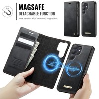 Étui en cuir magnétique pour Samsung Galaxy S26 Ultra S25 Edge S24 Plus S23 FE S22 S21 S20 avec porte-cartes détachable