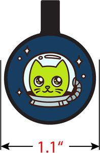 Etiquetas personalizadas de silicona para mascotas con código QR/NFC grabable, impermeable y duradero para perros y gatos, compatible con seguimiento GPS - Product Image 3