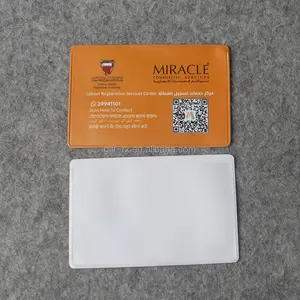 사용자 정의 투명 플라스틱 방수 RFID 카드 홀더 백신 ID 신용 카드 지갑