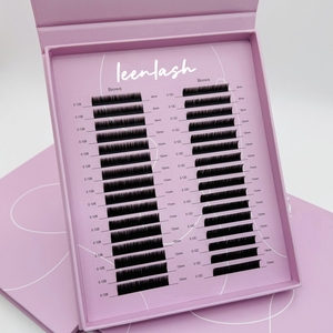 निजी लेबल कोरियन pbt व्यक्तिगत पलक एक्सटेंशन रेशम मिंक मैट ब्लैक लैश ट्रे मात्रा कैशबैक एक्सटेंशन - Product Image 4