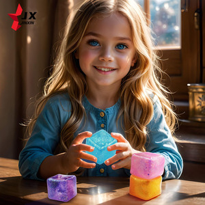 Giocattolo Antistress per Bambini 2024, Cubo di Ghiaccio Colorato Sensoriale Glitterato, Pallina Antistress Morbida e Divertente - Product Image 3
