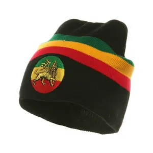 Gorro bordado de leão rasta, áfrica jamica, reggae, design rasta