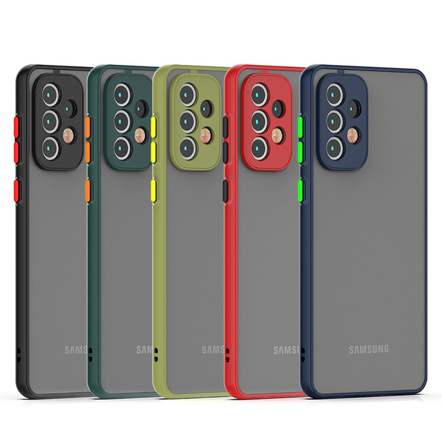 Silicone Soft TPU+Hard PC Phone Case Cover Protective Lens for Samsung for Galaxy A52s A22 A32 A52 A72 4G A12 A13 A73 5G Mobiles