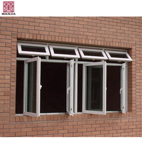 WANJIA Design moderne Fenêtres en vinyle UPVC Casement insonorisé Écran magnétique en verre à ouverture horizontale Persienne en acier inoxydable