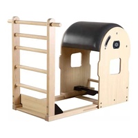 ONEMAX Ensemble d'entraînement de yoga cinq pièces : Barrel Wunda, Chaise Wunda, Lit de Pilates, Reformer Cadillac en érable, certifié CE