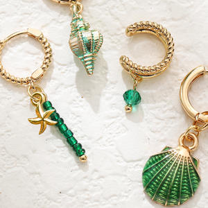 New Women's Trendy Stainless Steel Stud <b>Hoops</b> <b>Earrings</b> Set Big 14K Gold Plated Imitation Pearl Hypoallergenic <b>Fashion</b> Wholesale - Product Image 6